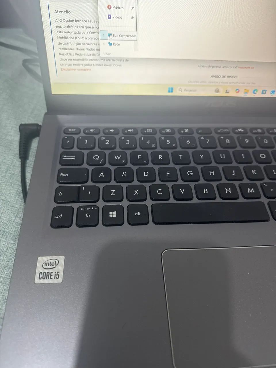 notebook i5 de 10th geracao com 8 de ram e ssd