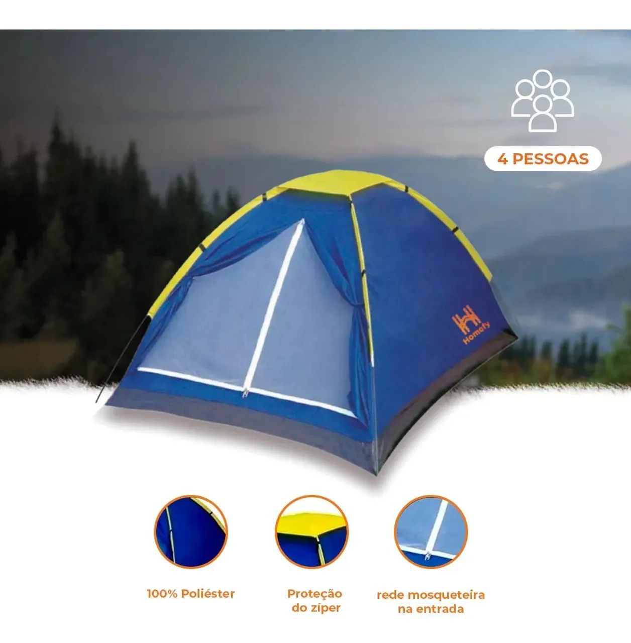 Barraca 4 Pessoas Nova Camping Iglu Homefy<br> - Foto 3