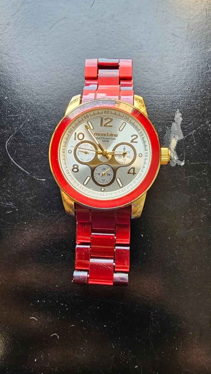 Relógio Feminino Mondaine Vermelho - Foto 2