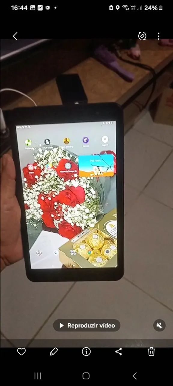 Tablet todo em ordem não tem defeito 