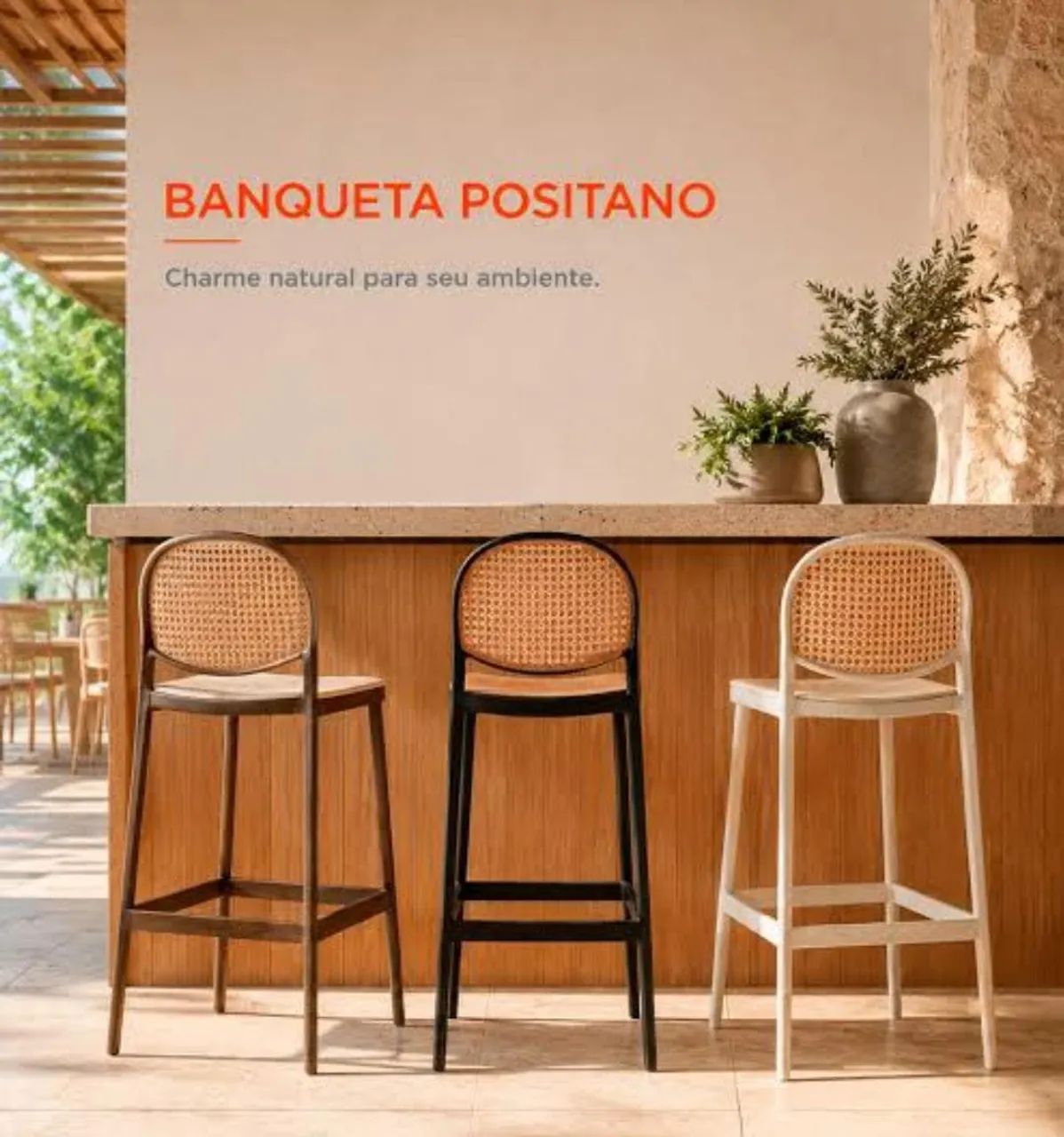 Banquetas POSITANO para Cozinha, Bar e Área Gourmet - Foto 3