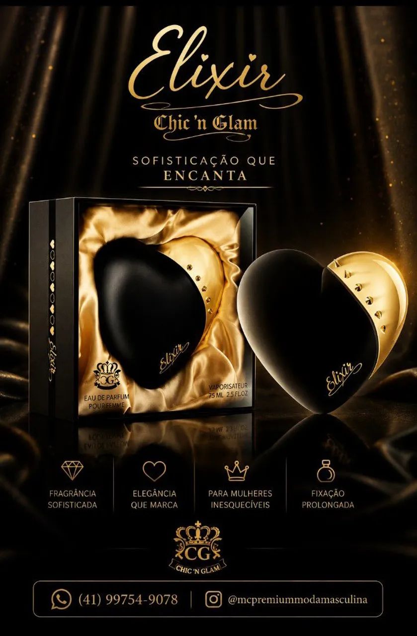 PERFUME Clic'n Glam Elixir Coração Negro 