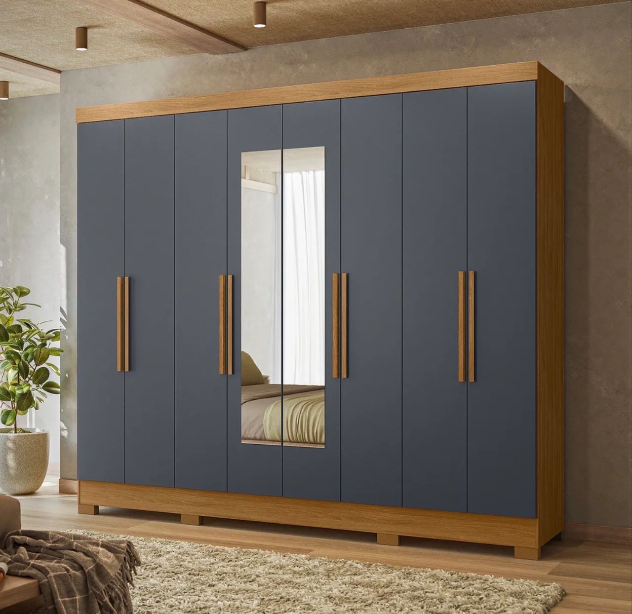 Guarda Roupa diplomata com espelho 4 gavetas internas em mega Oferta ! - Foto 4
