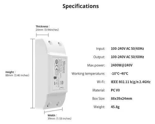 Interruptor inteligente sonoff basic r4 para automação residencial  - Foto 4