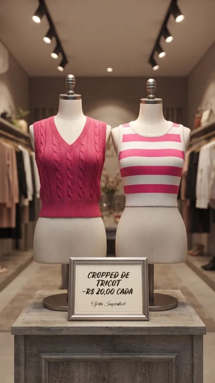 Croped Tricot  casual - Foto 2