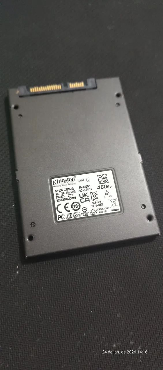 SSD Kingston 480GB em Excelente estado - Foto 2