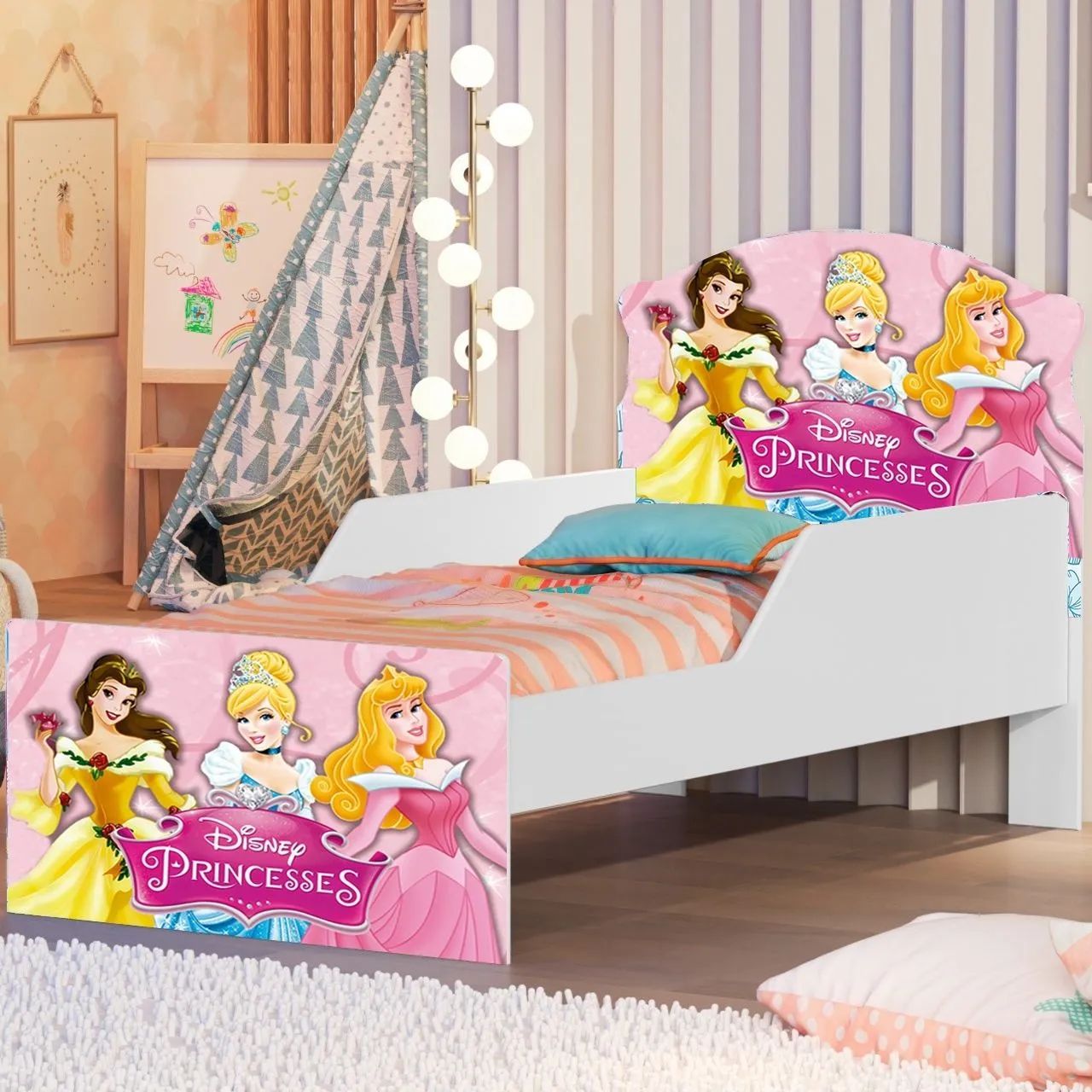 Cama Infantil Princesas + Colchão  - Entrega Rápida 