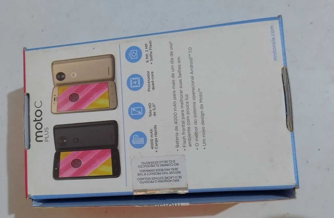 Caixa vazia celular moto c plus - Foto 2