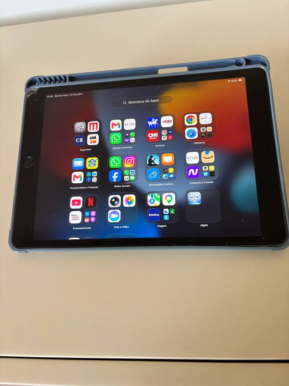 IPAD 9 geração 257 GB  completo, carregador, cabo e capa - Foto 2