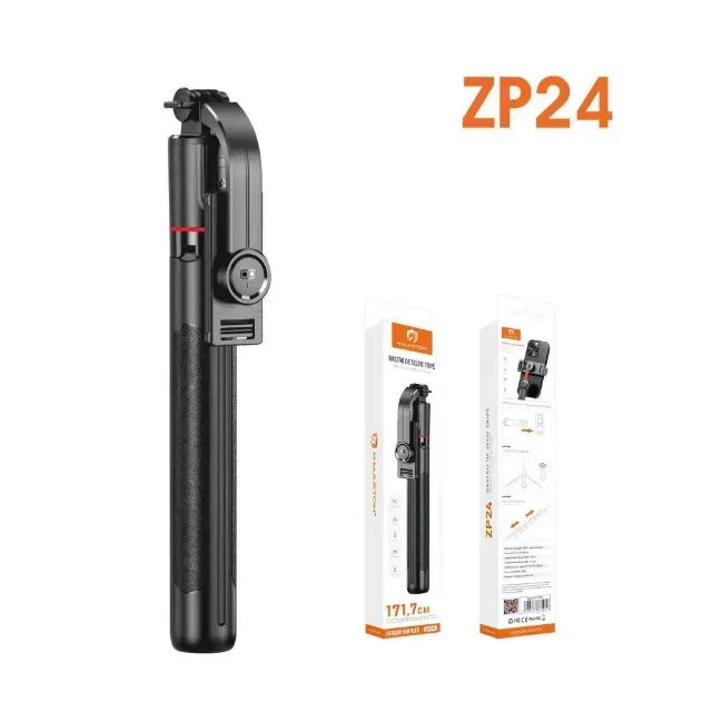 H'maston ZP-23/ZP-24 BASTÃO DE SELFIE TRIPÉ Bluetooth Remoto Pau De Selfie Retrátil Celula - Foto 6