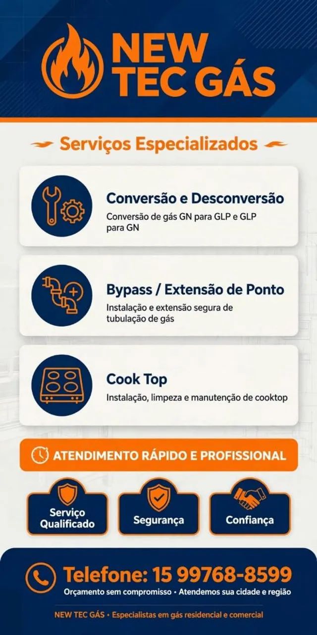 Desconversão e conversão Gás Natural e Glp 