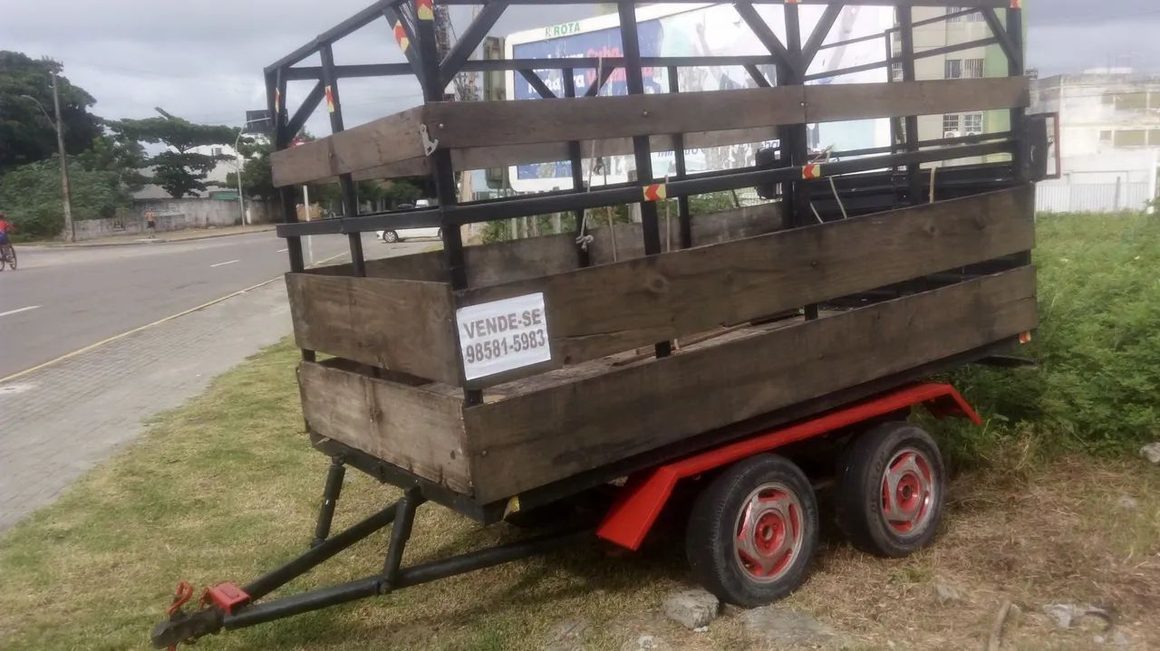 Carroça carretinha trucada grande troco  objeto - Foto 3