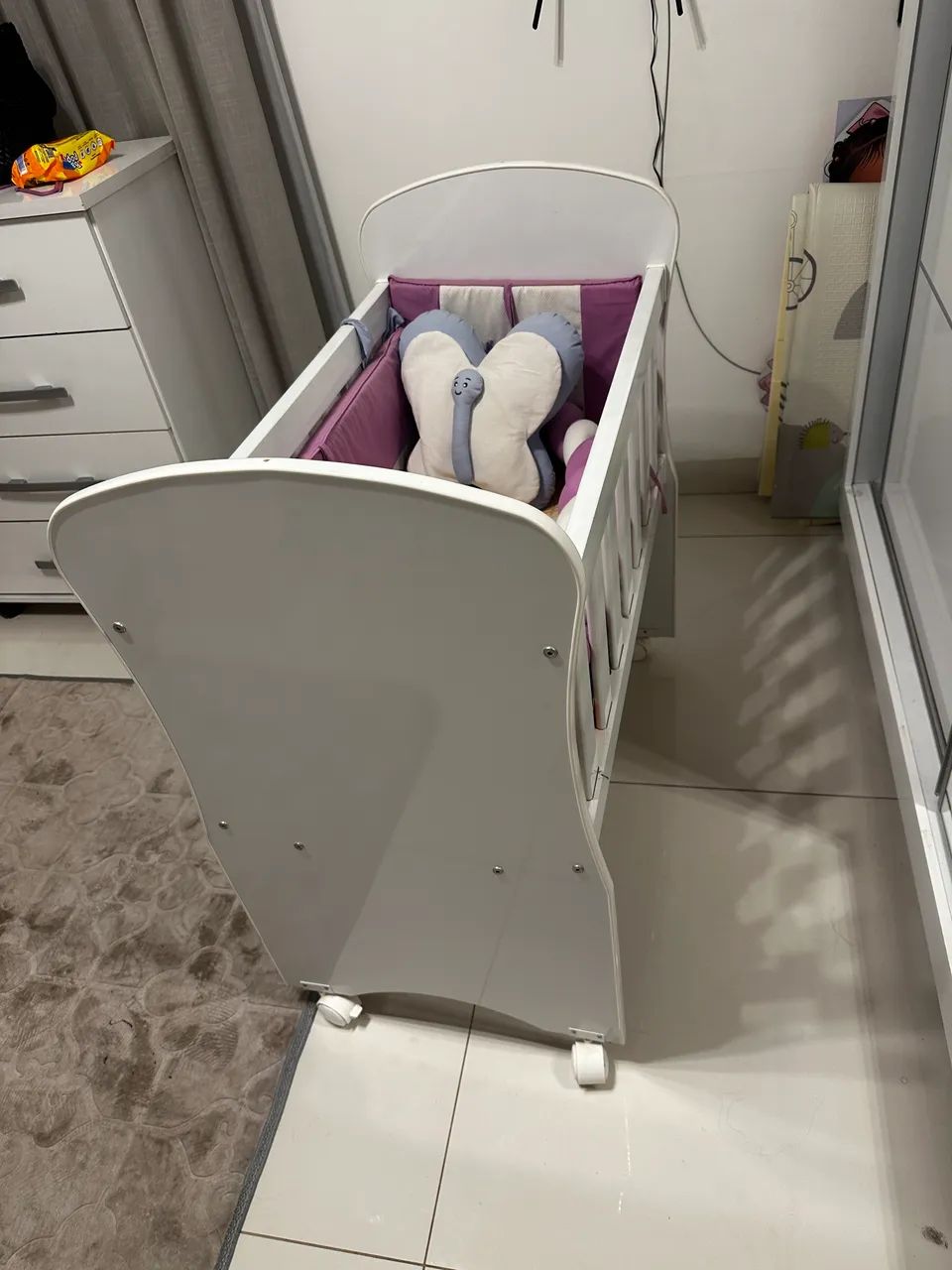 Mini berço com colchão novo - Foto 4