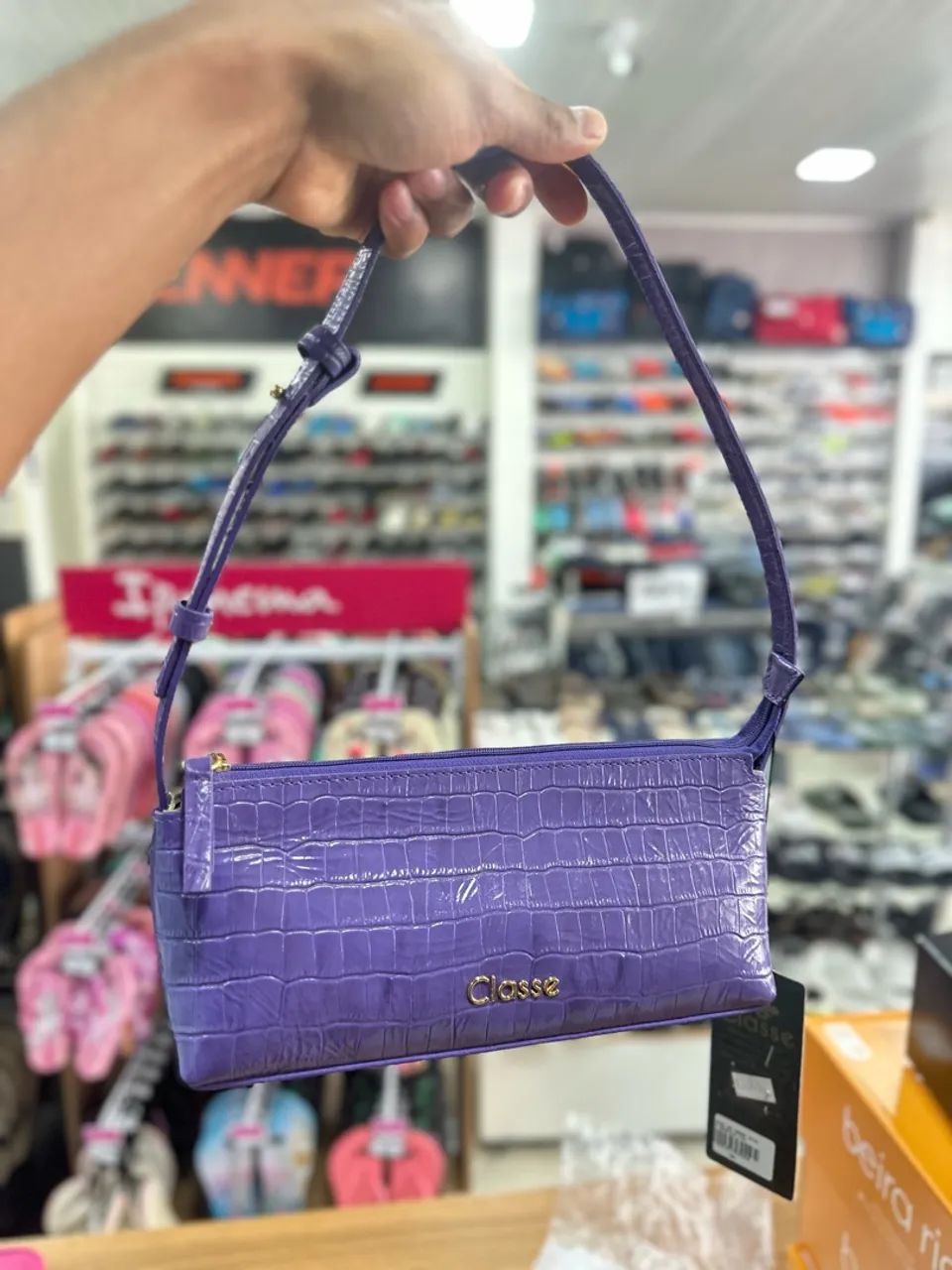 Bolsa couro classe roxa - Foto 4