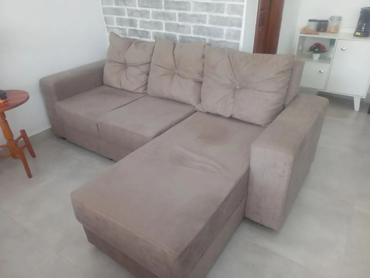 Sofá 3lugares + Puff-Novo de fábrica! - Foto 3