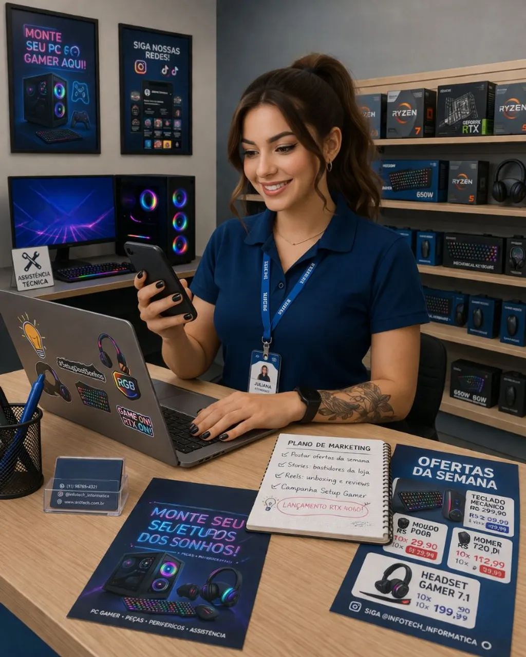 Vaga Atendente Marketing Vendedora para Loja de Informática - Foto 2