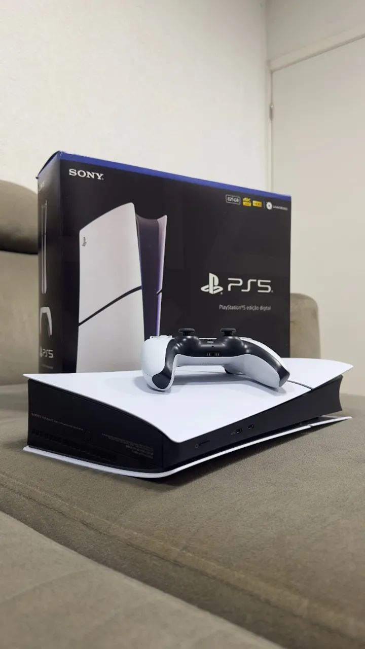 PlayStation 5 Digital Edition 825GB Seminovo Sem Arranhões Com Caixa + 1 Controle Original - Foto 3