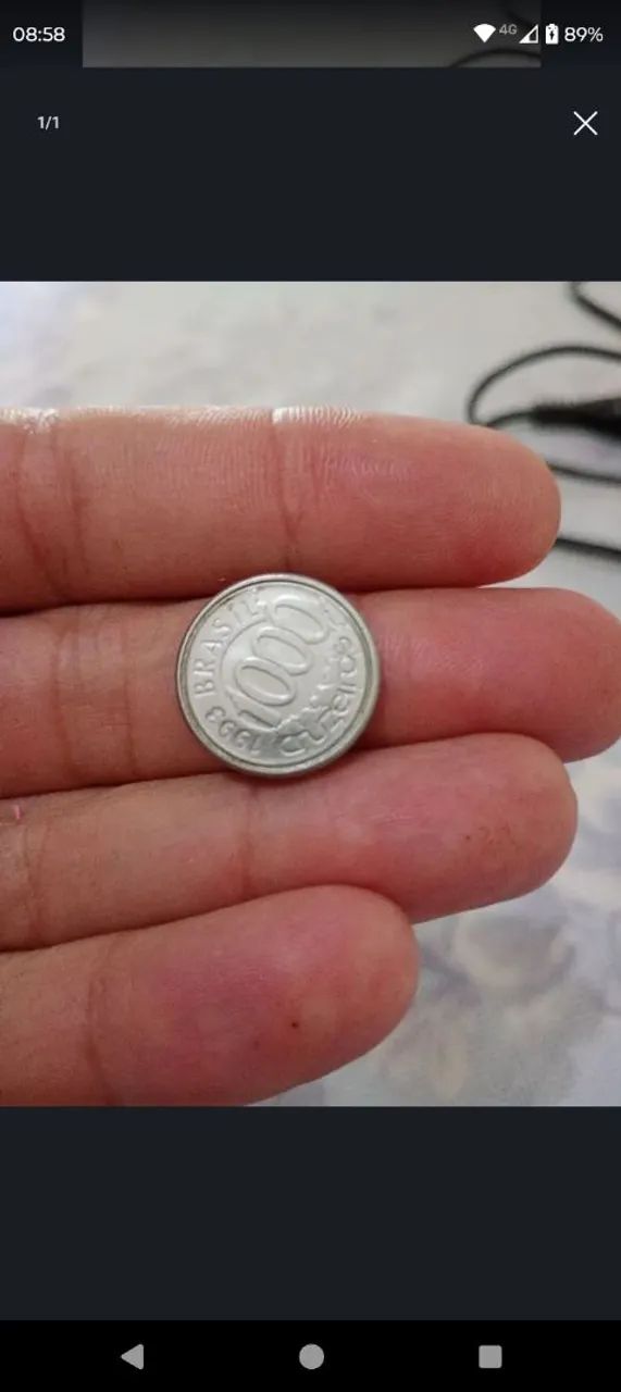 Moeda de 1.000 cruzeiros ano 1993