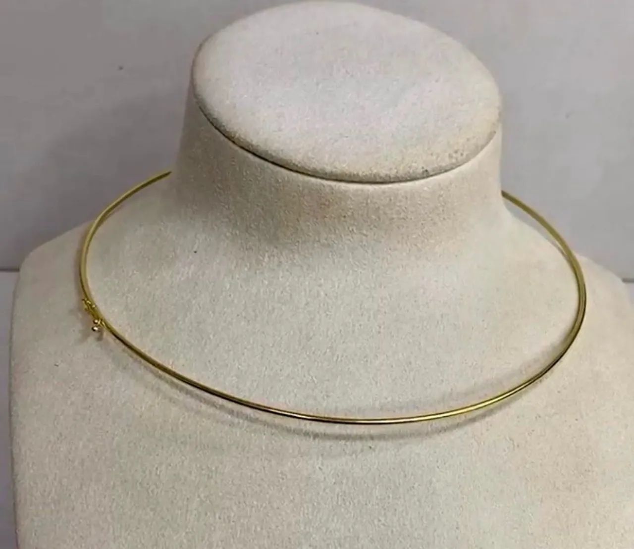 colar choker ouro 18k 4,47 gramas e 45 cm - Foto 2