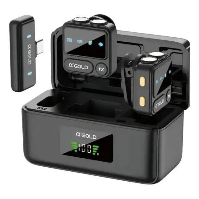 Microfone Lapela Tipo C MCF-27 Gold PRO - Foto 4