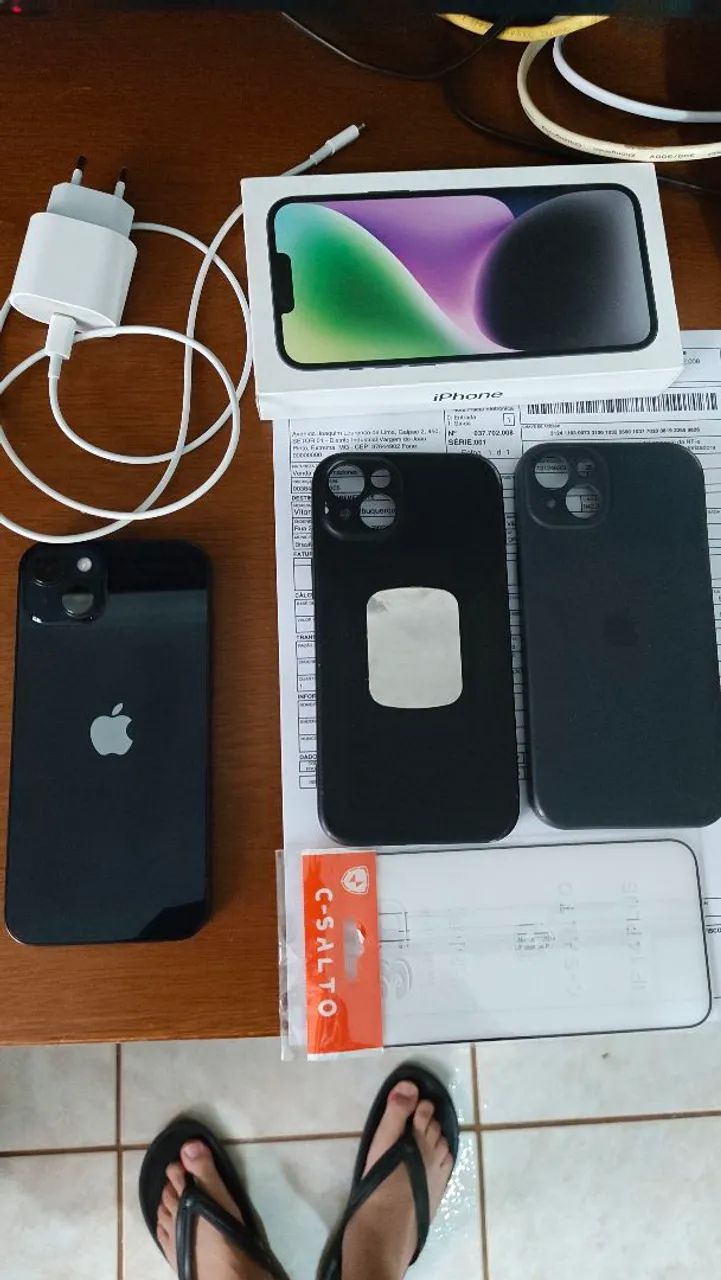 iPhone 14 Plus 128GB Meia Noite Original Completo - Foto 2