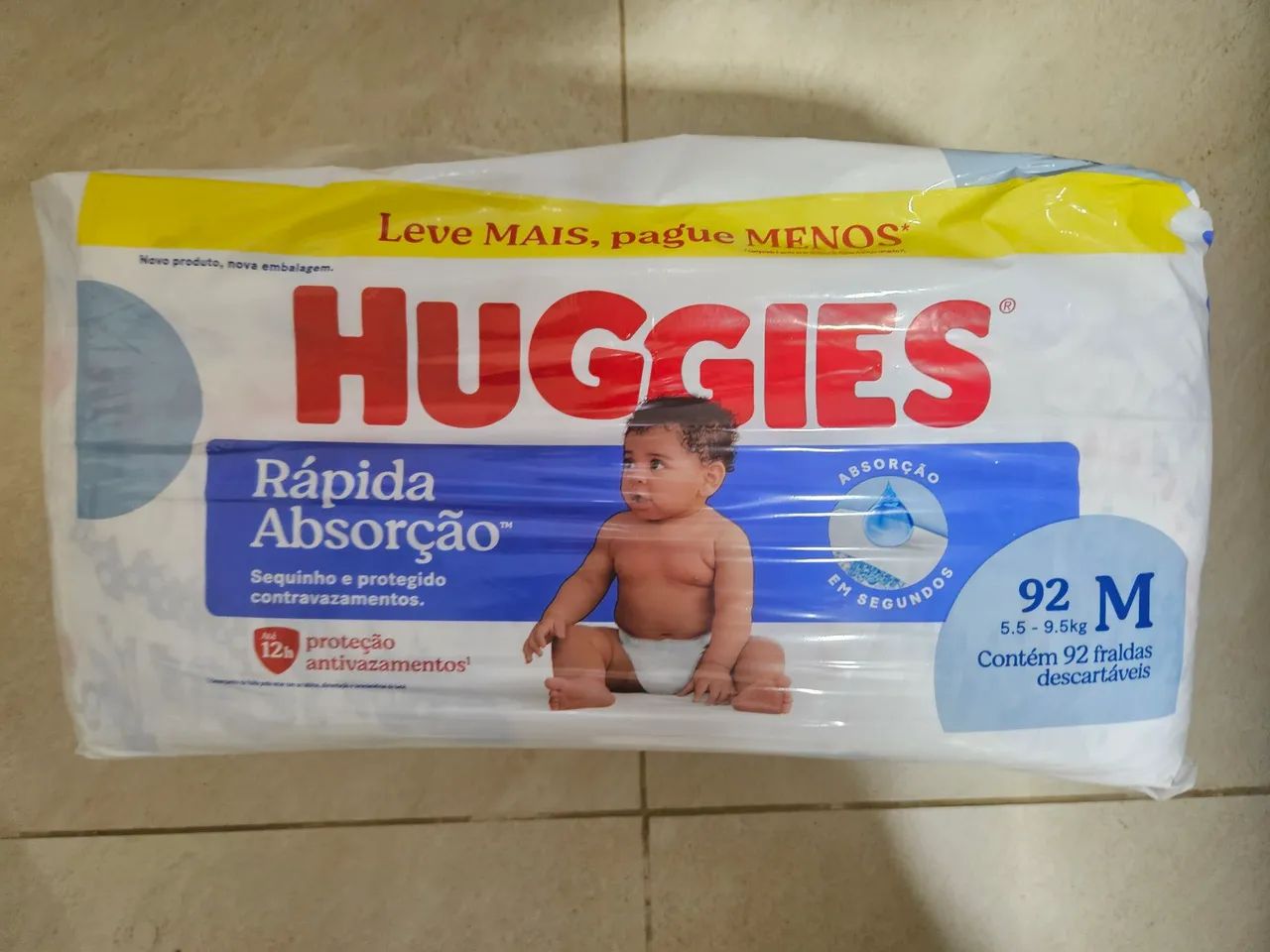 Fraldas M Huggies Rápida Absorção