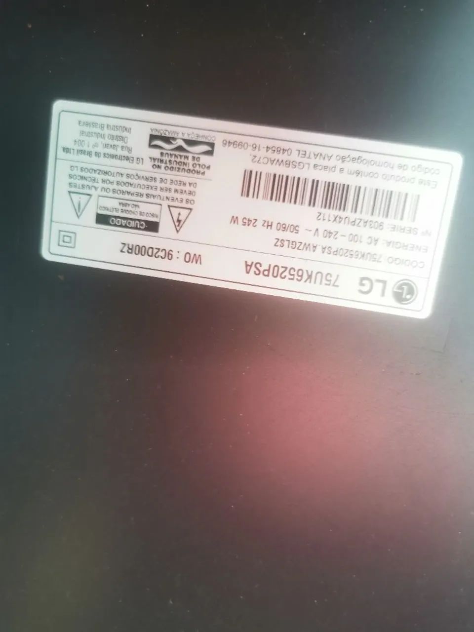 TV lg 75 polegadascom tela trincada.  - Foto 5