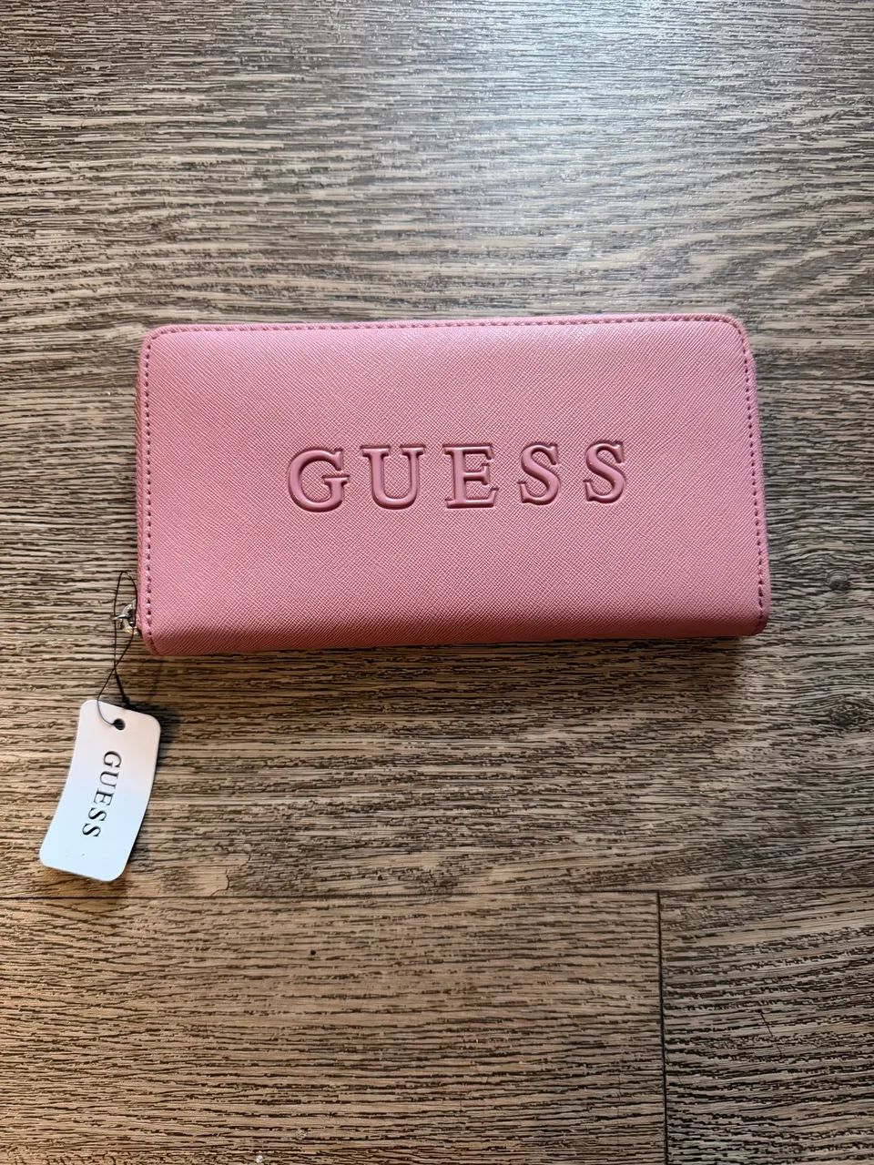 Guess carteira continental com zíper, rosa - Foto 2