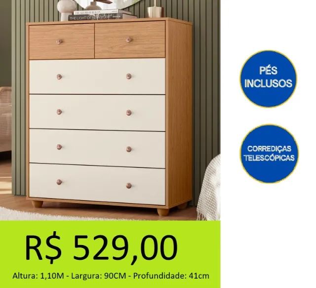 Cômoda Moderna - Retire hoje mesmo!
