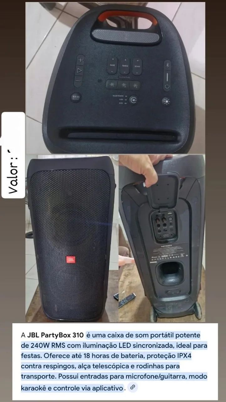 Vende se Caixa JBL