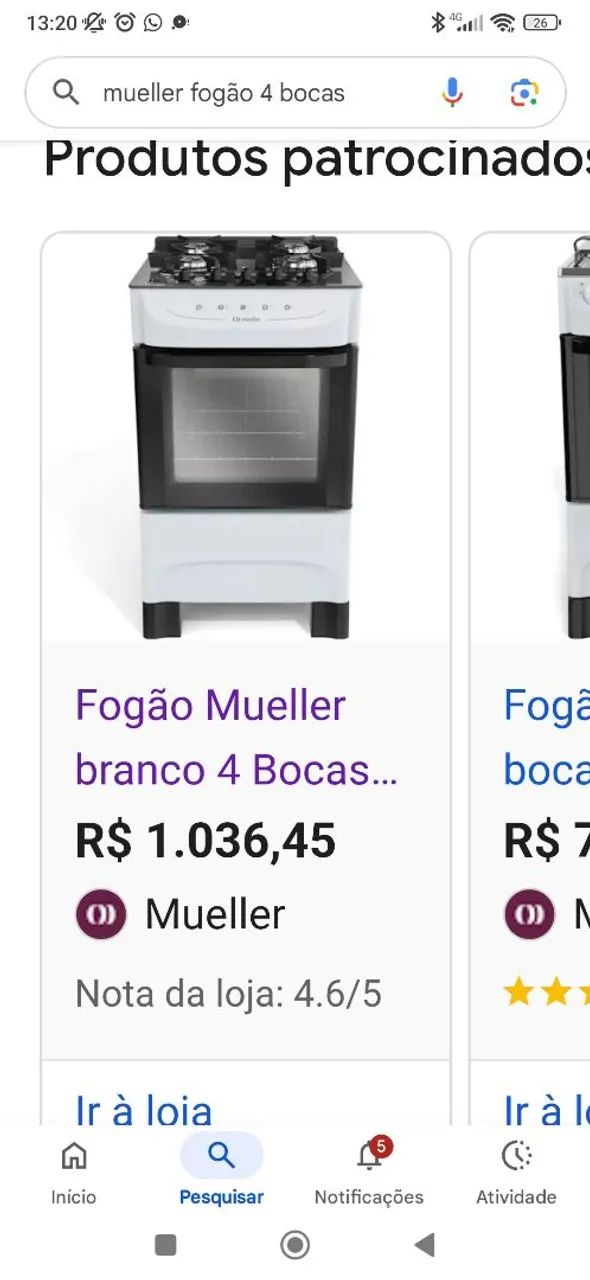 Fogão Mueller 4 bocas - Foto 5