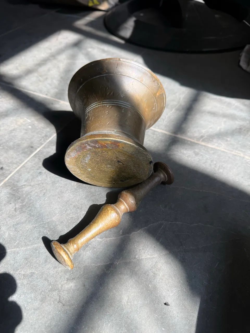 Pilão de bronze antigo  - Foto 3
