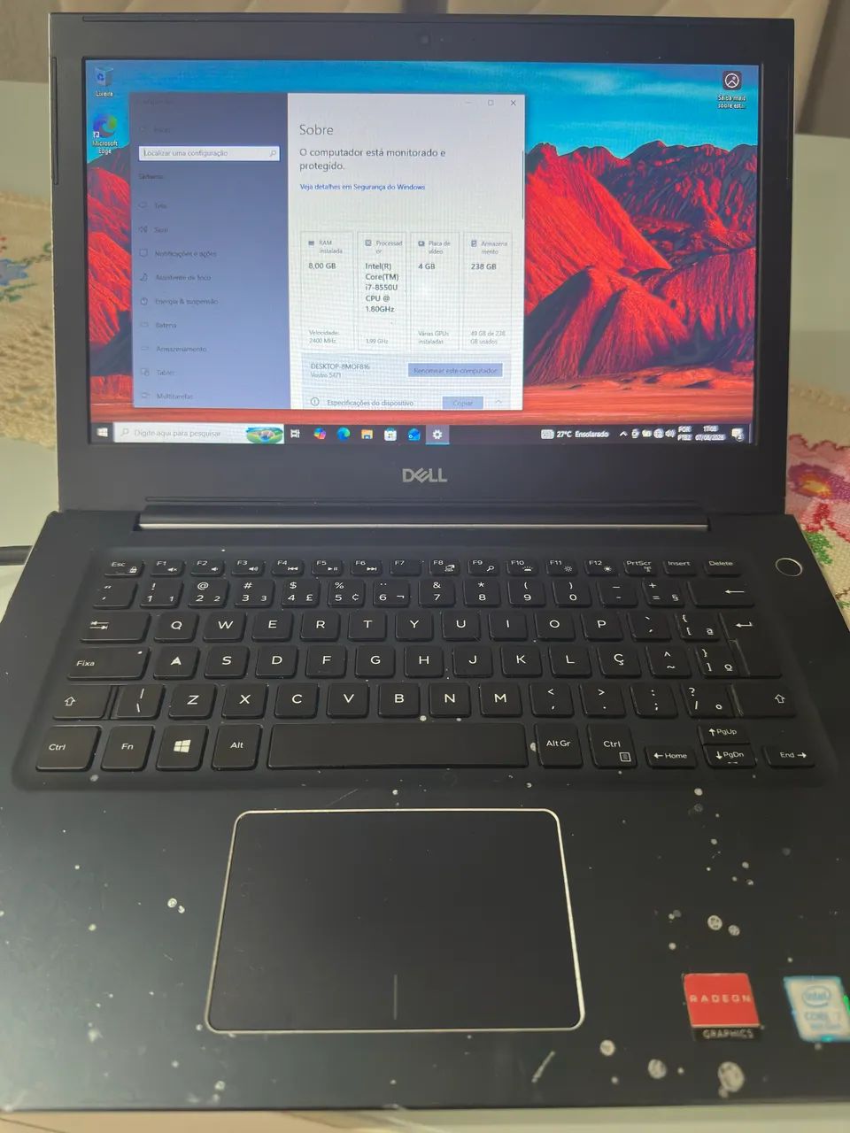 Notebook Dell Vostro 5471 i7 8ª Geração + Radeon 4GB