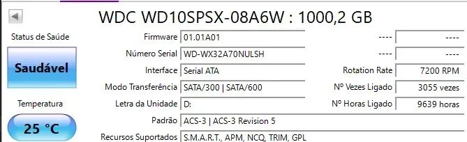 Hd 1 terá WD Blue  - Foto 2