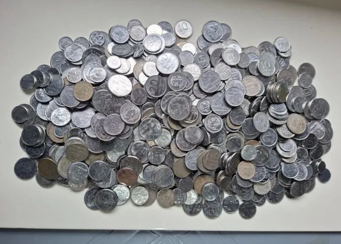 4 quilos de moedas antigas 1967 a 1993