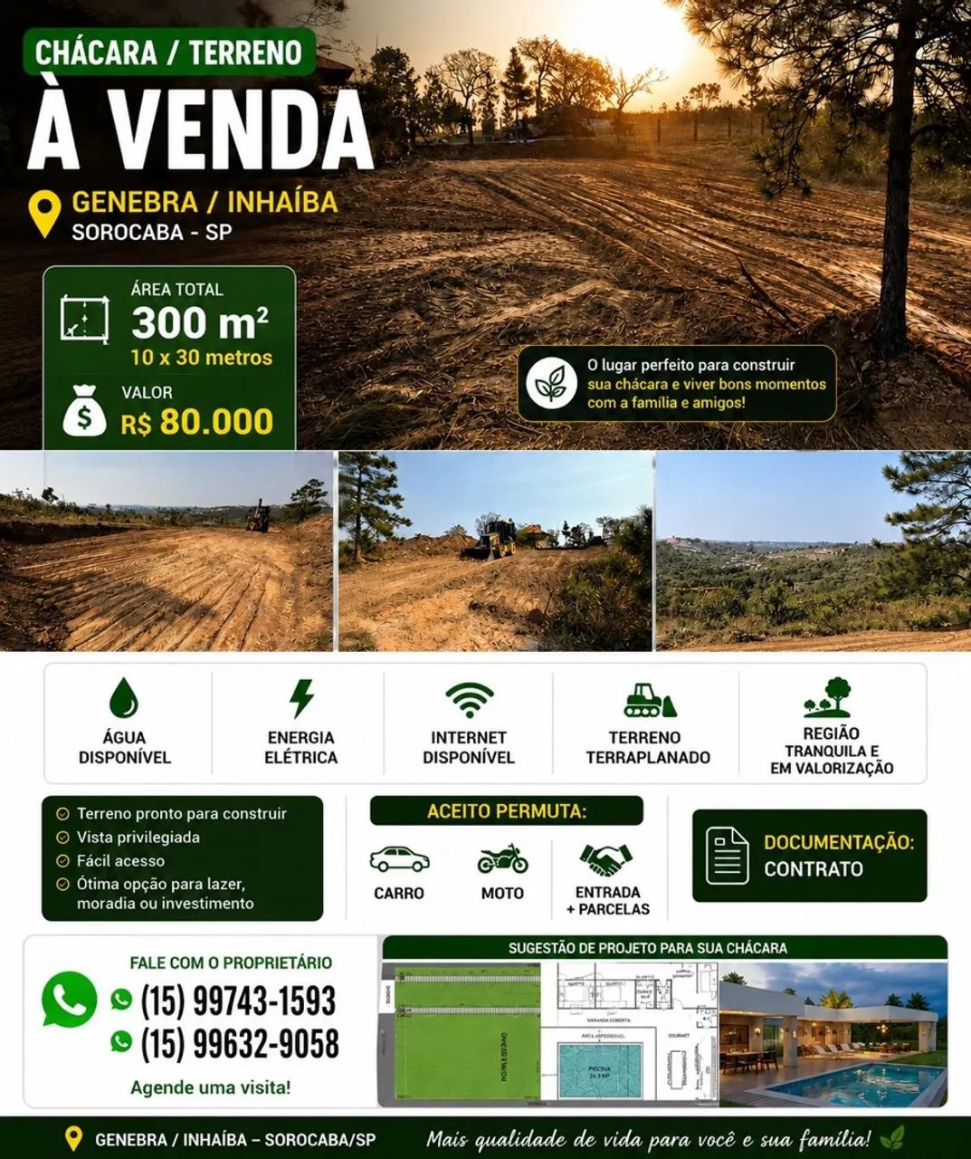 Terreno Genebra inhaiba 300m2