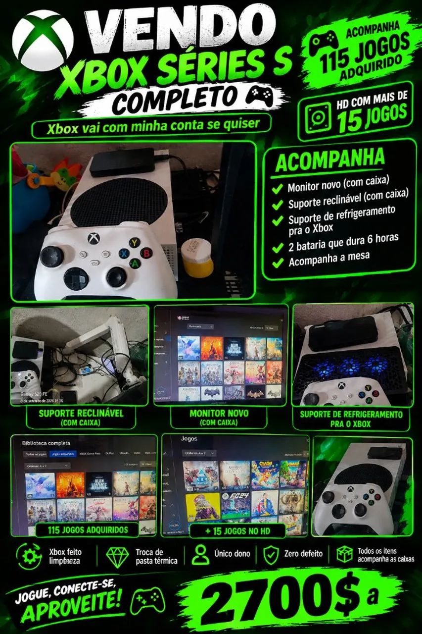 Vendo Xbox séries completo 