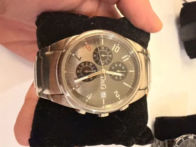 Relógio D&G Dolce & Gabbana Time Cronógrafo Aço Inox Original - Foto 3
