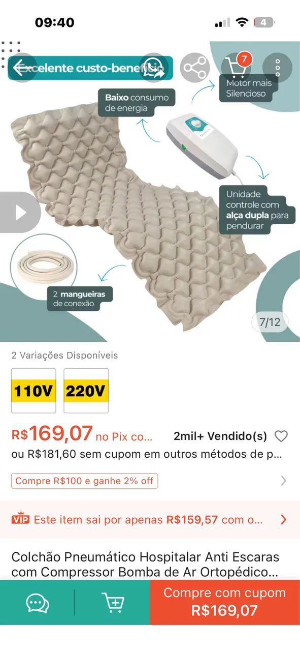Colchão de ar pneumático inflável  - Foto 2