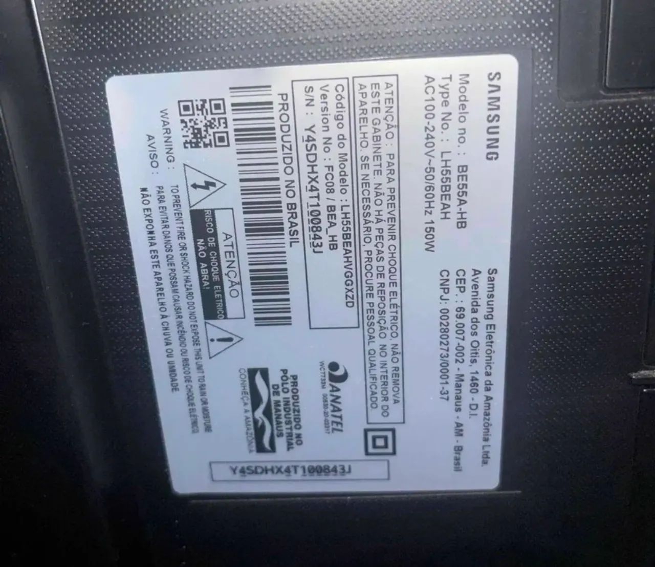 Tv Samsung 55 com display quebrado  - Foto 2
