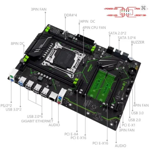 Kit X99 - Placa Mãe Machinist Mr9a+e5 2680v4+32gb Ddr4 - Foto 5