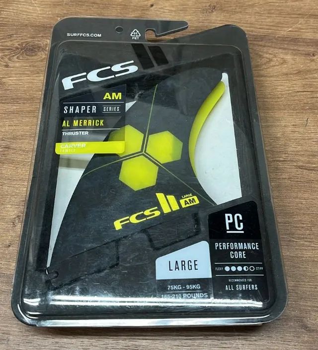Quilhas FCS II AM PC Tri - Al Merrick Large Preto/Amarelo