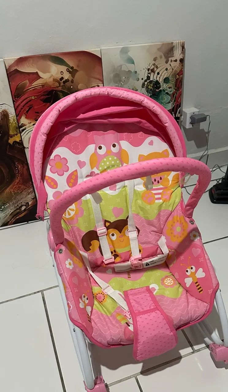 Vendo cadeira de descanso infantil rosa  - Foto 2
