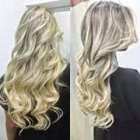 Apliques 2 Telas de Cabelo Mesclado Prontinha
