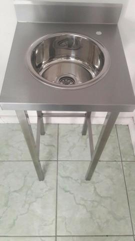 Pia Inox com 1 cuba assepsia inox - Produto novo