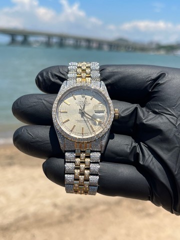 Rolex Oyster Perpetual Datejust 5,7 Ct - Visor Champagne - Foto 3