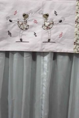 Cortina Nova para quarto de menina com 1,41mts × 0,95cm cada lado duplo - Foto 3