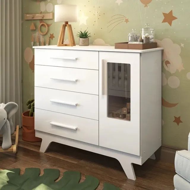Comoda Infantil Retro Janelinha 100% MDF  - Foto 2