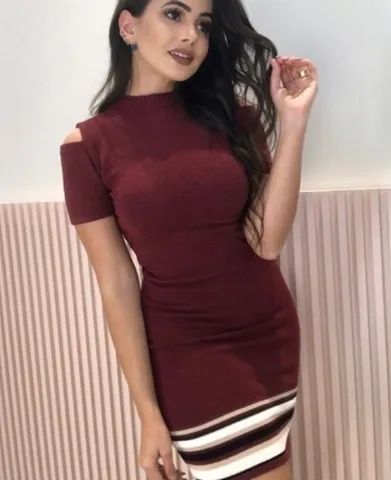 Vestido de tricô manga curta  - Foto 3