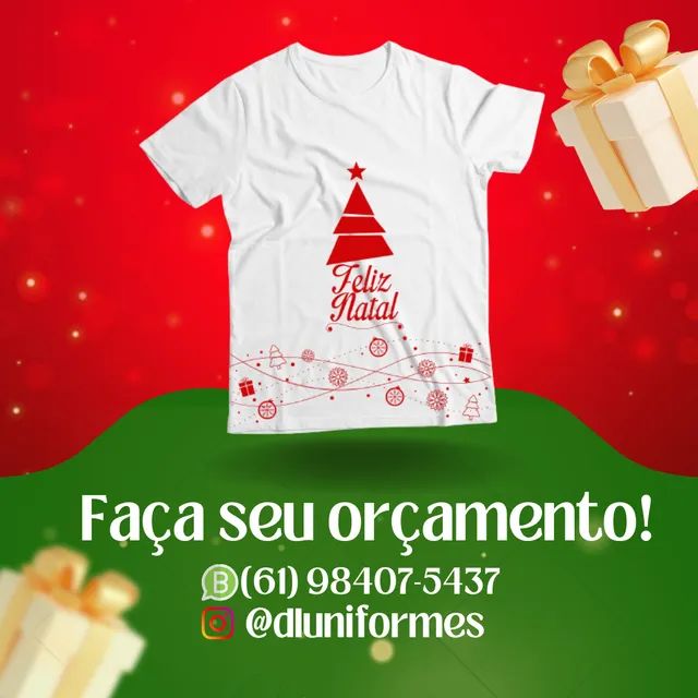 Camisetas Natal Família Personalizadas com o Sobrenome da Família - Monte  seu Kit Conjunto Camisetas Família Natalina